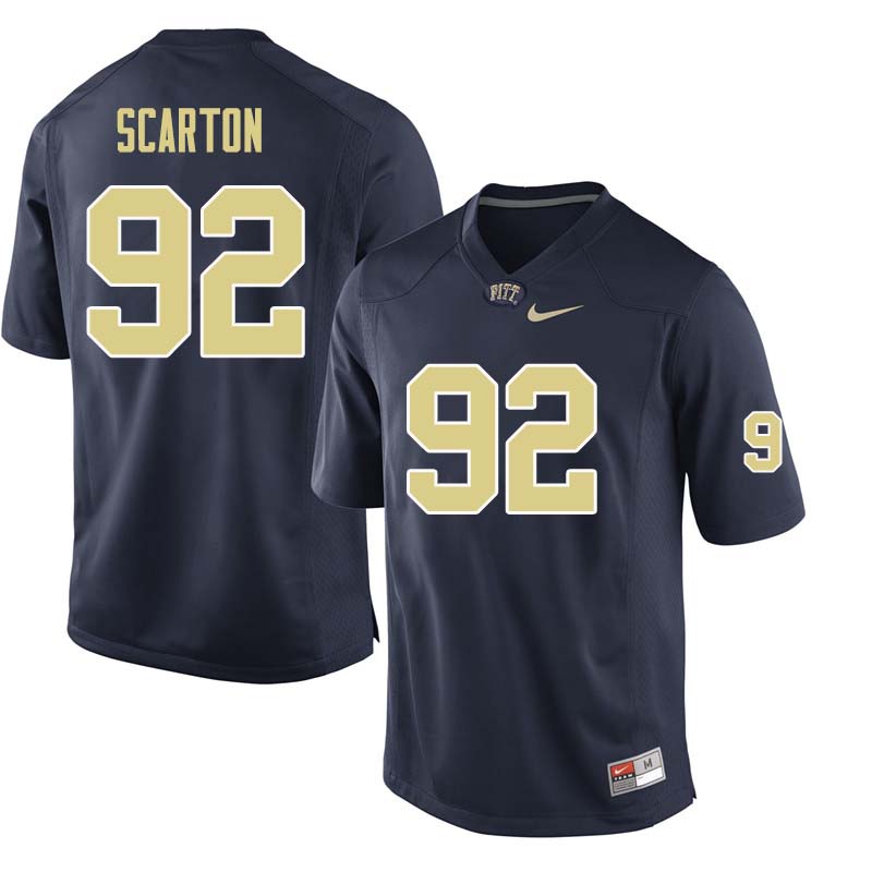 Men #92 Jake Scarton Pittsburgh Panthers College Football Jerseys Sale-Navy